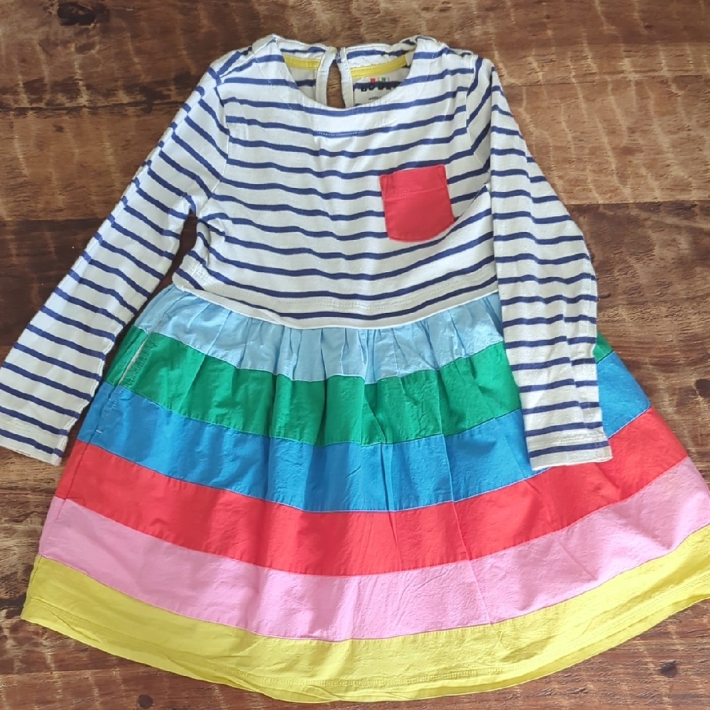 Mini Boden Striped and Color Block Dress